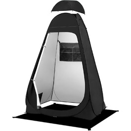Brian & Dany Pop Up Camping Shower Tent - Portable Changing Tent with Rainfly & Windows - Outdoor Privacy Shelter, UPF 50+ Waterproof, 120x120x190cm