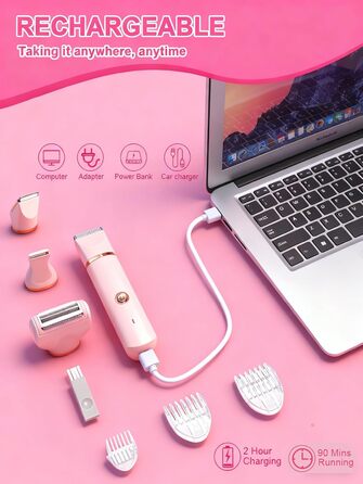 Електричний жіночий триммер для інтимної зони, бездротовий, вологостійкий, червоний