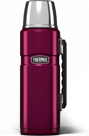 King Stainless Steel Flask with Handle - 1.2L / 1200ml - Raspberry Color