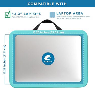 LAPGEAR Schoß-Schreibtisch для ноутбука до 15 дюймів, Aqua Sky, Style Nr. 43109