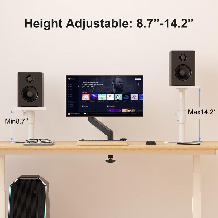 Підставка для колонок Suptek, 2 шт., чорний колір, SDM003MB (SDM001TW)