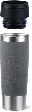 Термокружка Emsa N20220 Travel Mug Classic, 0.5 л, нержавіюча сталь, 6 год гаряча, 12 год холодна, герметична, для подорожей