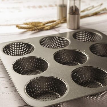 Wundermix - Loaf Pan with Non-Stick Coating • Loaf Pan for 9 Rolls • Round Loaf Pan • Metal Loaf Pan • Baking Accessories • Bake Your Own Rolls
