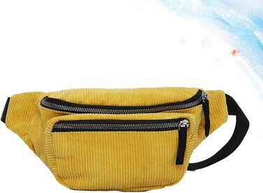 Жіноча бананка VALICLUD (2 шт.) - поясна сумка на талію, сумка через плече, зелена (жовта)