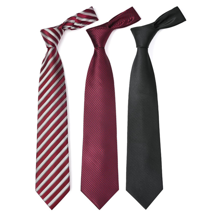 HISDERN Набір краваток для чоловіків (3 шт.) Класичні краватки та нагрудні хустки з шовку для весілля та свят