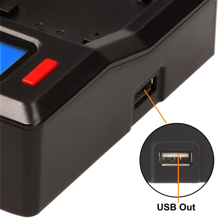 Зарядний пристрій HEDBOX 2-портовий з LCD-дисплеєм для акумуляторів Sony NP-F550, F770, F970 та Hedbox RP-NPF550, NPF770, NPF970, NPF1000