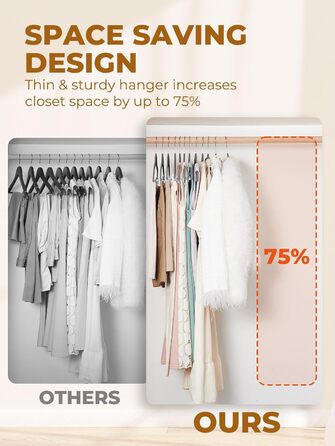 Вешалки для одягу з велюру HOUSE DAY, 24 шт. з кліпсами, ультратонкі, неслизькі, економія місця (сірі)