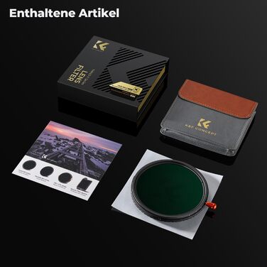 Фільтр K&F Concept 82mm 3-в-1: ND2-32, CPL, Black Mist (1/4) з багатошаровим покриттям Nano Xcel для відео та портретів