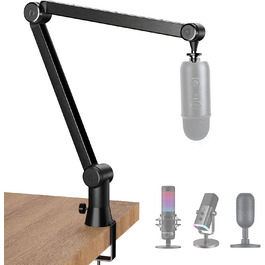 Підставка для мікрофона SUNMON для Blue Yeti та інших – міцна, 360° обертання, металева клямка, універсальна | HyperX QuadCast 2, Fifin AM8, Seiren Mini V3, MV7