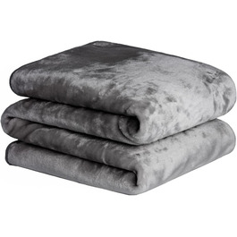 Теплий пухнастий плед DREAMSCENE з штучного хутра, антрацит, 200 x 240 см