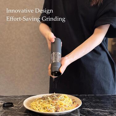 Набір мельниць для солі та перцю з регулюванням помелу | Ручні мельниці з можливістю заправки | Керамічний механізм | Кухонний аксесуар (2 шт., чорний)