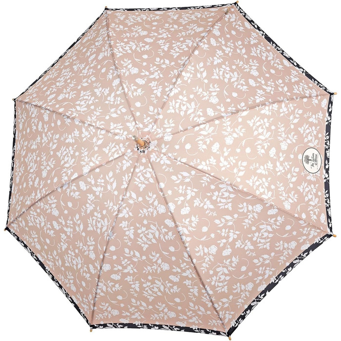 Perletti Green Eco Women's Umbrella - Large Automatic Rain Umbrella with Recycled Materials & Floral Design (102cm Diameter)