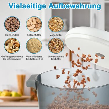 Контейнер для корму EFIL Vakuum – вакуумний контейнер для кормів для собак, котів та птахів, BPA-free, 24 л
