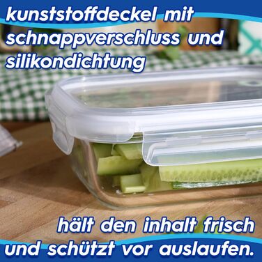 Набір скляних контейнерів для зберігання продуктів Harbour Housewares - 10 шт. з кришками (2 розміри)