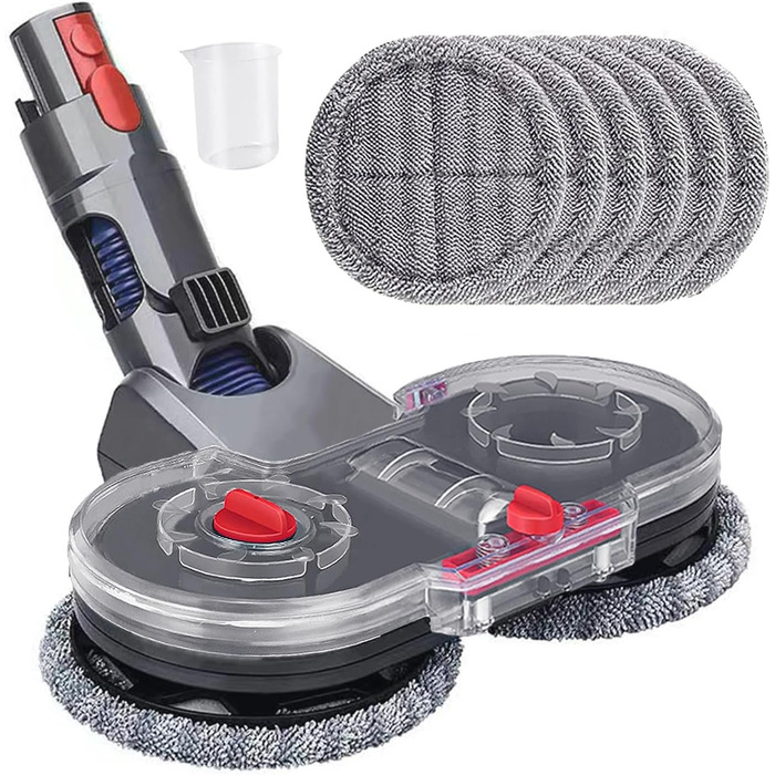 Електрична насадка для миття підлоги Dyson V12 Detect Slim / V10 Slim, знімний бак для води та 6 змінних мопів, 1 бак для води