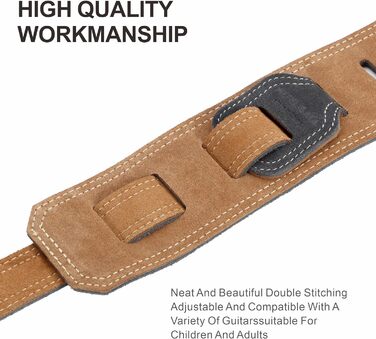 Накладна на гітару Nefelibata з повного нубуку, 76 см, з підкладкою з піни та петлею для кабелю, для акустичної, бас та електрогітари (Темно-сірий)