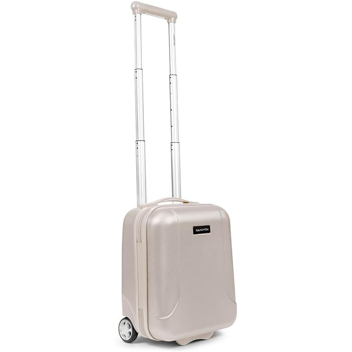 Чемодан ручної об'єм CarryOn Skyhopper з жорстким корпусом, 55x35x20 см - Легкий ручний багаж з TSA, подвійними колесами (Золотий, Mini)