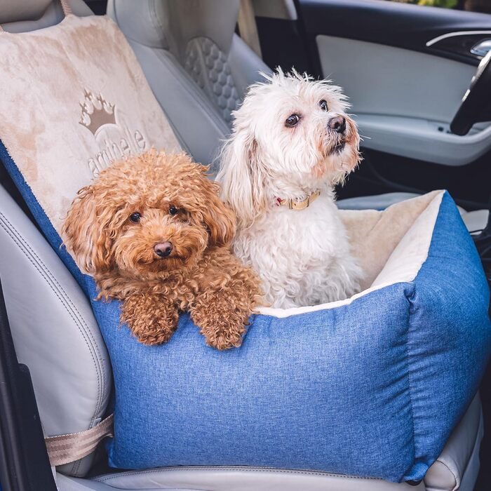 Автокрісло для собак та котів, Universal, миється, чорне, штучна шкіра, 55 x 55 см (Bella Jeans)