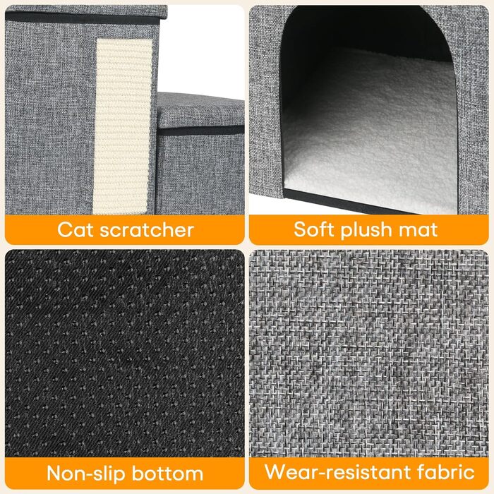 Сходинка для собак Petizer: складана, регульована висота, з коробкою для зберігання, для маленьких собак, кошенят та цуценят