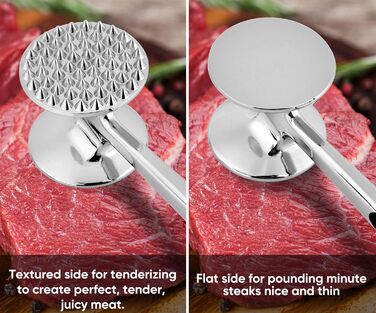 Кліпер для м'яса Aliglow: молоток-кухонний інструмент для приготування стейків, м'яса та птиці (22 см)
