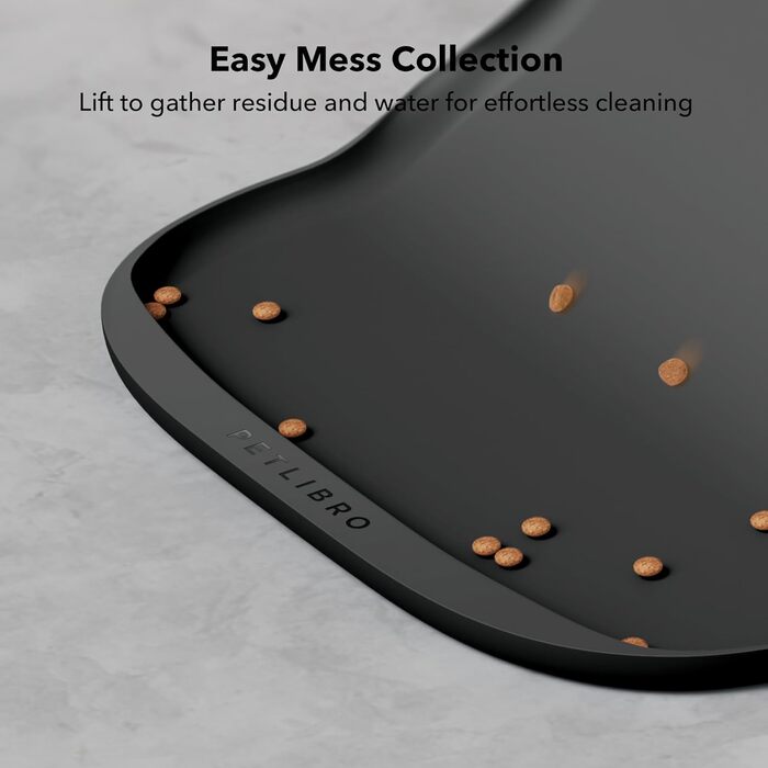 PETLIBRO Килимок для годування собак і котів, силіконовий, з бортиками, захист від розливу, 55,9 x 22 x 16,5 см