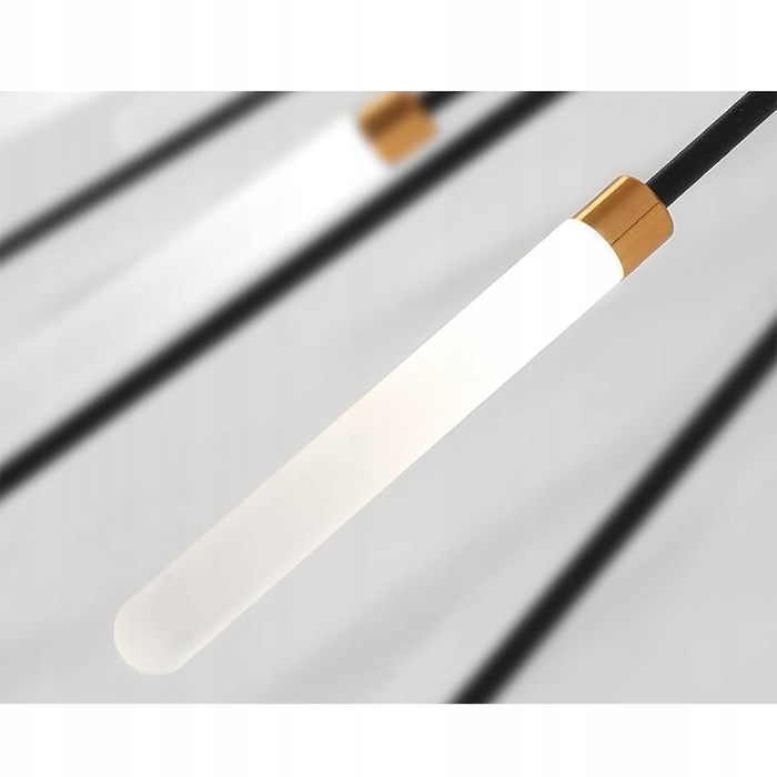Сучасна LED-люстра GOECO, чорна, 100 см, 3150 лм, 28 Вт