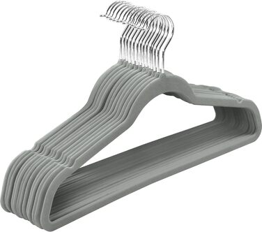 Utopia Home Premium Velvet Clothes Hangers 20-Pack - Non-Slip & Durable Clothes Hangers - Grey Clothes Hangers with 360 Degree Swivel Hook - Heavy-Duty Clothes Hangers