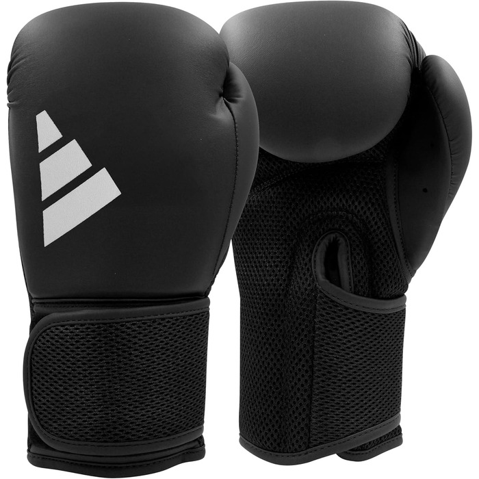 Боксерські рукавички Adidas Hybrid 25 - Початкова модель, чорний колір, 10 oz