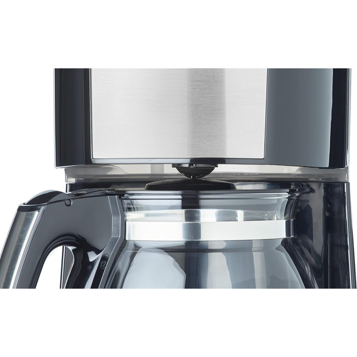 Кавомашина Melitta Enjoy Top з таймером, 10 чашок, чорний колір, скляна колба, функція Tropfstopp