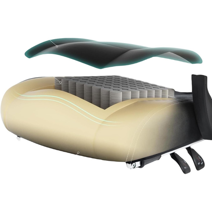 Ігровий крісло Dowinx з підігрівом, масажем попереку, кишеньковим пружинним сидінням та підніжкою, висока спинка, для дорослих, колір Dark