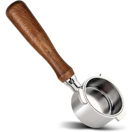 Портфільтр 54мм без дна TUAKIMCE для кавомашин Sage/Breville Barista 870/878/880, з багаторазовим фільтром, дерев'яна ручка, аксесуар для еспресо