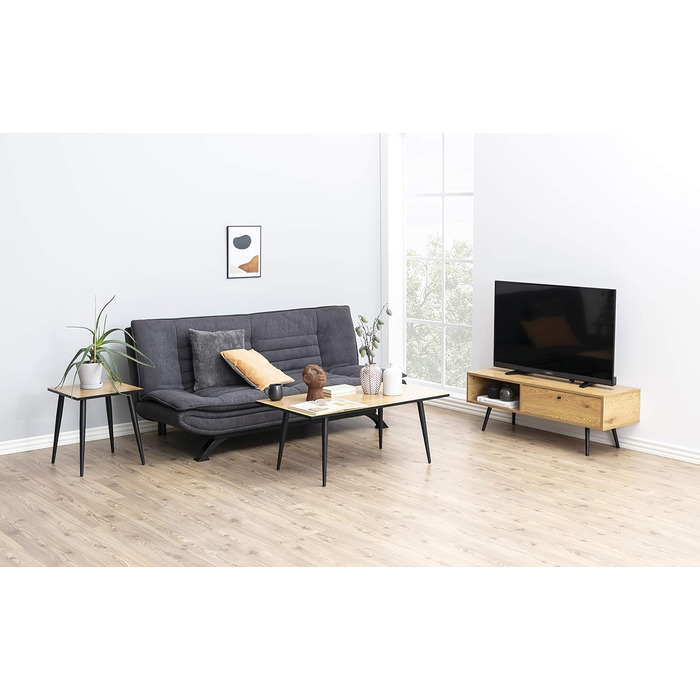 AC Design Jasper Bettcouch Dunkelgrau/Schwarz