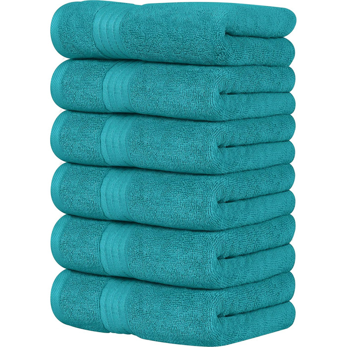Рушники Utopia, бавовна, 700 г/м², 6 шт. (Турквіс)