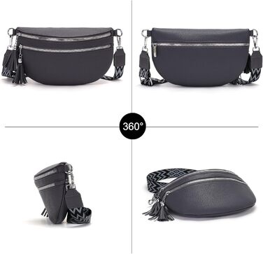 Сумка-бананка жіноча бежева через плече середнього розміру кросбоді з відділенням для карток та 2 ремінцями - ідеальна для міста!