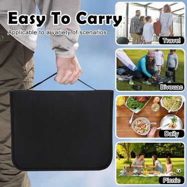 Набір посуду для кемпінгу MOMAHUA на 2 особи (10 шт.): нержавіюча сталь, для пікніків та подорожей, з сумкою для багаторазового використання. Срібний набір посуду на 4 особи