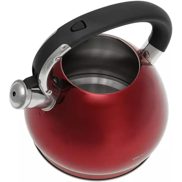 Чайник King Hoff з нержавіючої сталі та бронзи, 3.4 л, KH-1213 (червоний)