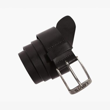 Чоловічий шкіряний ремінь Levi's New Duncan, колір чорний