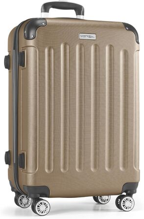 Валіза MERISH 3шт. з тві-роликами, колісна сумка, набір валіз з жорсткою оболонкою, 9 кольорів (шампань, XL)