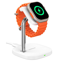 Зарядний пристрій для Apple Watch SwanScout 505A (Чорний): Підтримка всіх моделей (Ultra 3, SE 3, 11, 10, 9, 8, 7, 6, 5, 4, 3, 2, SE 2), Бездротова зарядка 5W, Регульований кут
