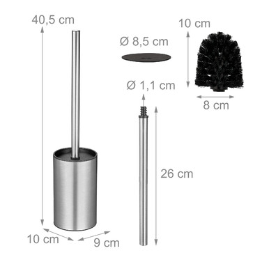 Relaxdays Toilet Brush with Wall Holder