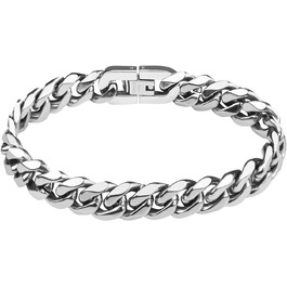 Браслет чоловічий Flintronic з нержавіючої сталі, ланцюгова броня, 10 мм, 21 см, срібляний