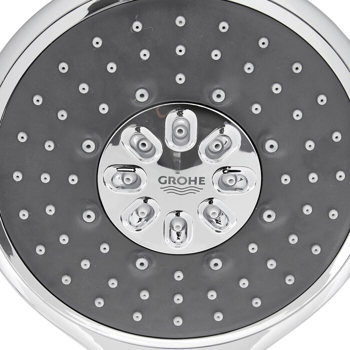 Grohe Vitalio Rain 130 Hand Shower with 4+ Spray Types, Chrome 26107000 Hand Shower - Shower Head 13 Cm - 9.5 L/Min Diameter 130mm