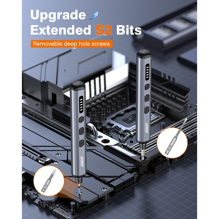 Електричний міні-набір викруток JOREST 38 в 1: для ремонту iPhone, ноутбуків, дронів та іншої техніки