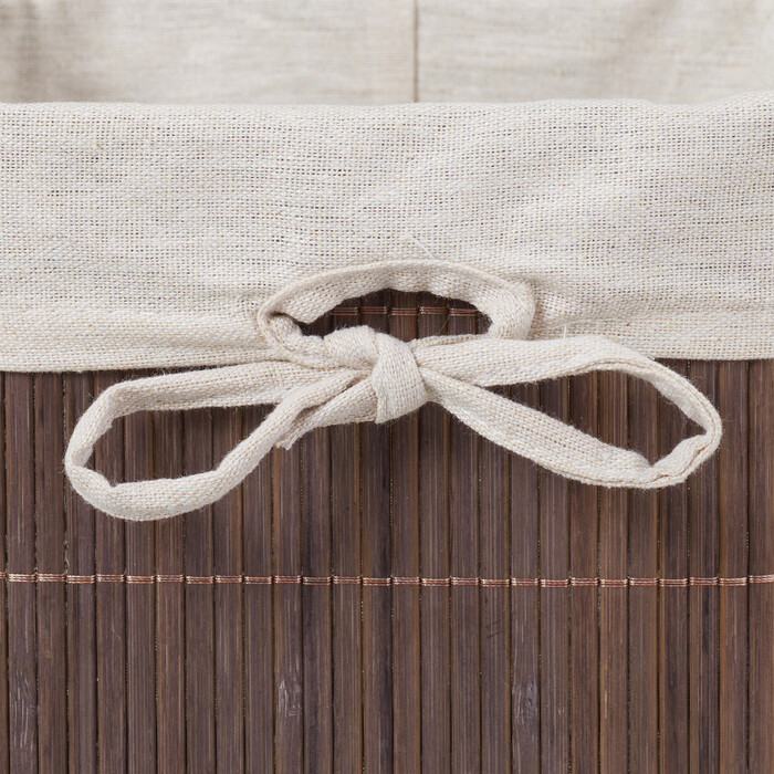 Relaxdays Bamboo Storage Baskets - Set of 3