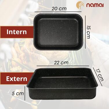 Форма для запікання NAMAI 40x28 см, для лазаньї, з неалюмінію, Made in Italy, підходить для миття в посудомийній машині