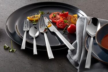 ZWILLING 1026795 Cult Cutlery Set, 30-Piece, for 6 People, 18/10 Stainless Steel, Matted Flatware, Dishwasher Safe, Silver