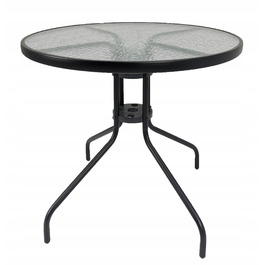 Журнальний стіл Kontrast, метал, чорний, круглий, діаметр 90 см
