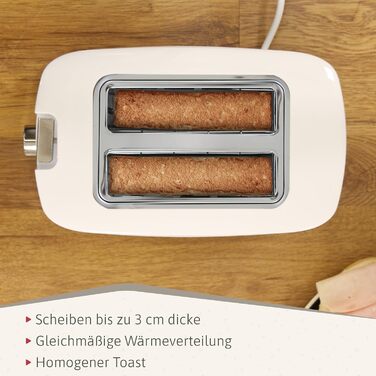 Набір для сніданку Briebe Elegance: тостер на 2 підсмажування, 7 рівнів підсмажування + чайник 1,7 л, 2200 Вт, BPA-free, сучасний дизайн (білий)