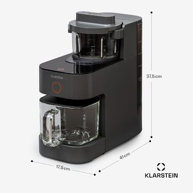 Klarstein Standmixer: Потужний міксер з 1250 Вт, 30 000 об/хв, сенсорний екран, чорний