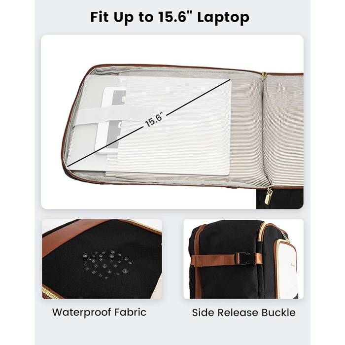 LOVEVOOK Рюкзак для жінок, великий, ручна поклажа, дорожній рюкзак 40x30x20, водонепроникний, рюкзак для ноутбука з відділом для ноутбука, туристичний рюкзак з відділом для взуття, шкільний рюкзак для школи, літака, кемпінгу, роботи, 15.6 дюймів - 30 л, 2